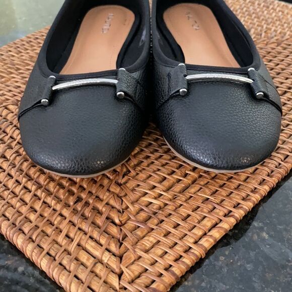 Nautica Sz 9 Loafers Flats Silver Signature Bar - Picture 4 of 8